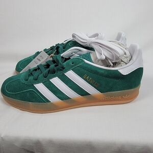 Adidas Gazelle Green and White Sneakers